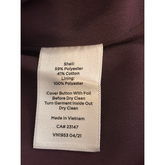 Talbots Women Mélange HERRINGBONE 4P Tweed Blazer Long Sleeve Lapel Notch Collar - Picture 10 of 14